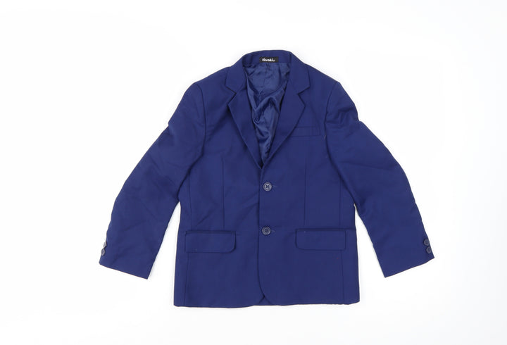Vivaki Boys Blue 6 Years Classic Two-Button Suit Jacket