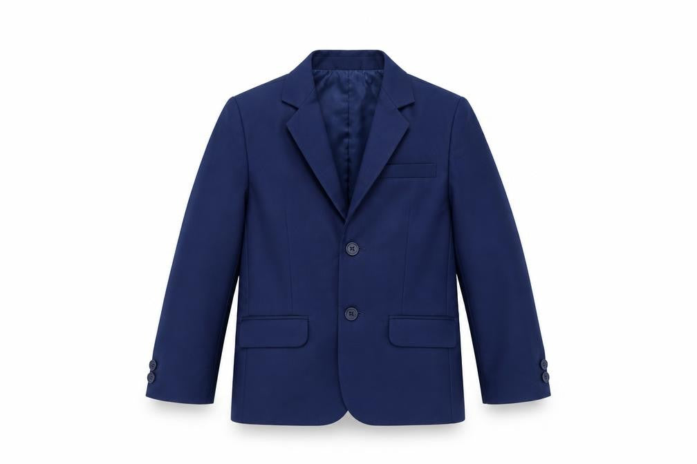 Front view of Vivaki boys’ blue 6 years classic two-button suit jacket