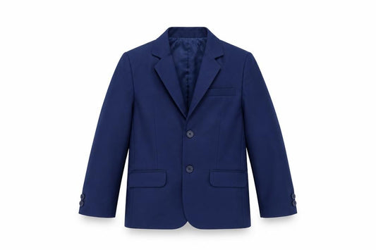 Front view of Vivaki boys’ blue 6 years classic two-button suit jacket