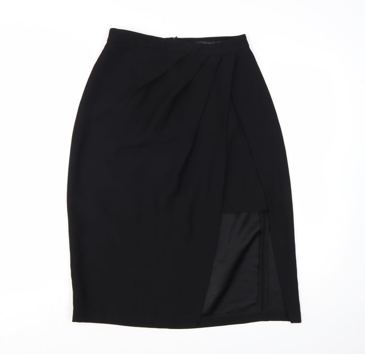 Zara Basic Women's Black Size 8 Pencil Skirt Knee Length Workwear