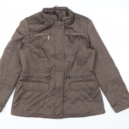 Marks and Spencer Women’s Brown Quilted Mid-Length Jacket UK 12