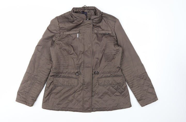 Marks and Spencer Women’s Brown Quilted Mid-Length Jacket UK 12