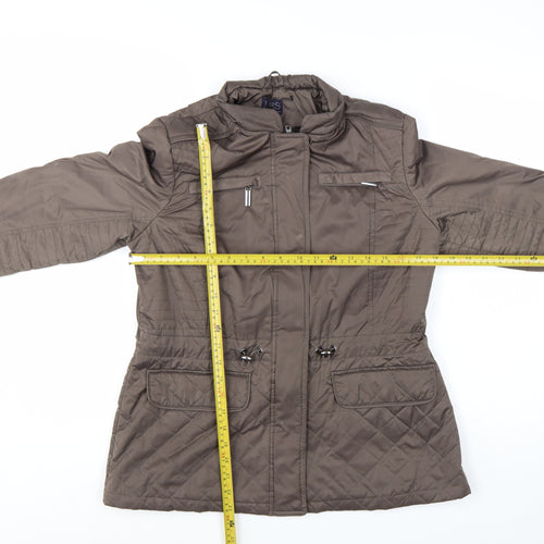 Marks and Spencer Women’s Brown Quilted Mid-Length Jacket UK 12