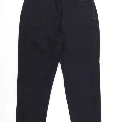 Next Petite Women's Black High Rise Tapered Jeans UK 6