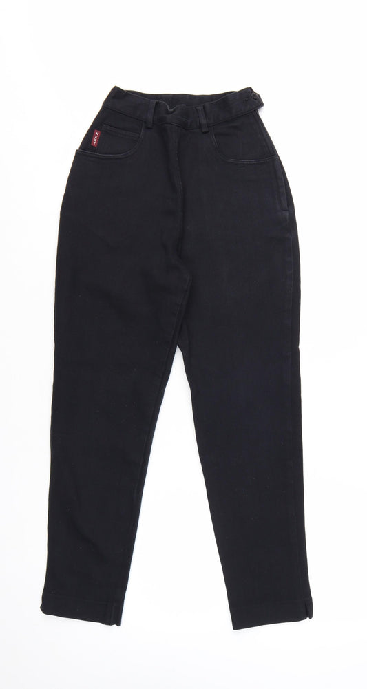 Next Petite Women's Black High Rise Tapered Jeans UK 6
