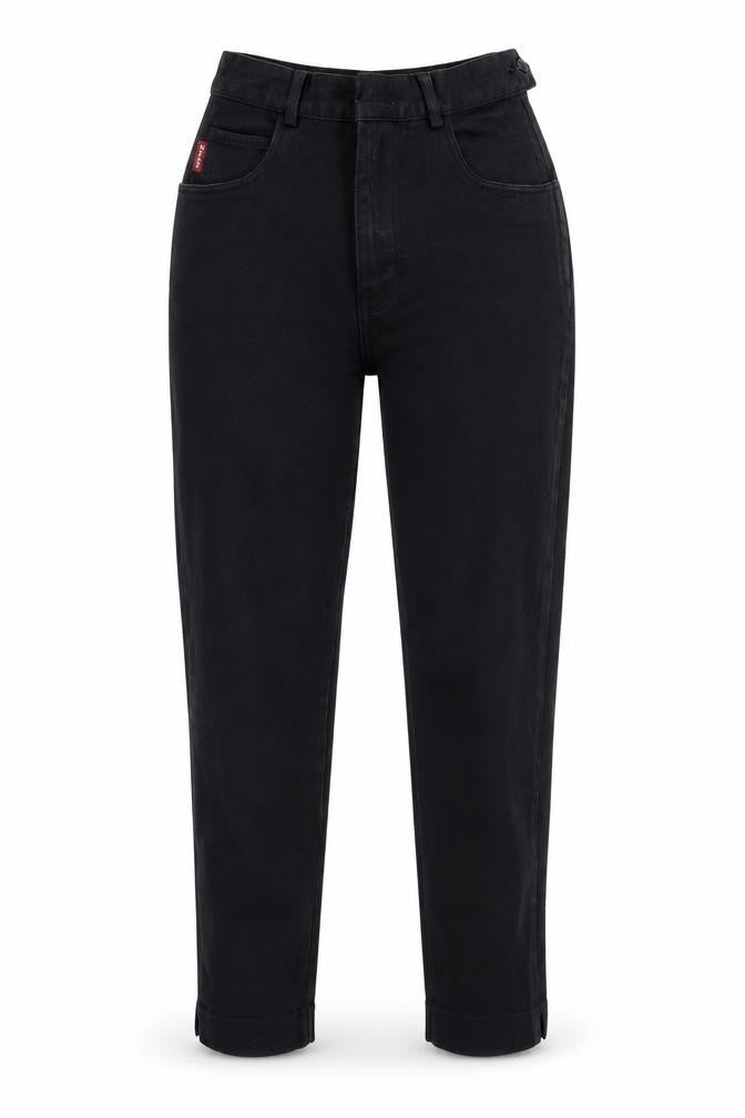 Next Petite Women's Black High Rise Tapered Jeans UK 6