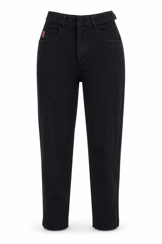 Next Petite Women's Black High Rise Tapered Jeans UK 6