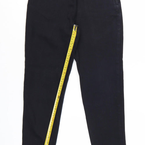 Next Petite Women's Black High Rise Tapered Jeans UK 6