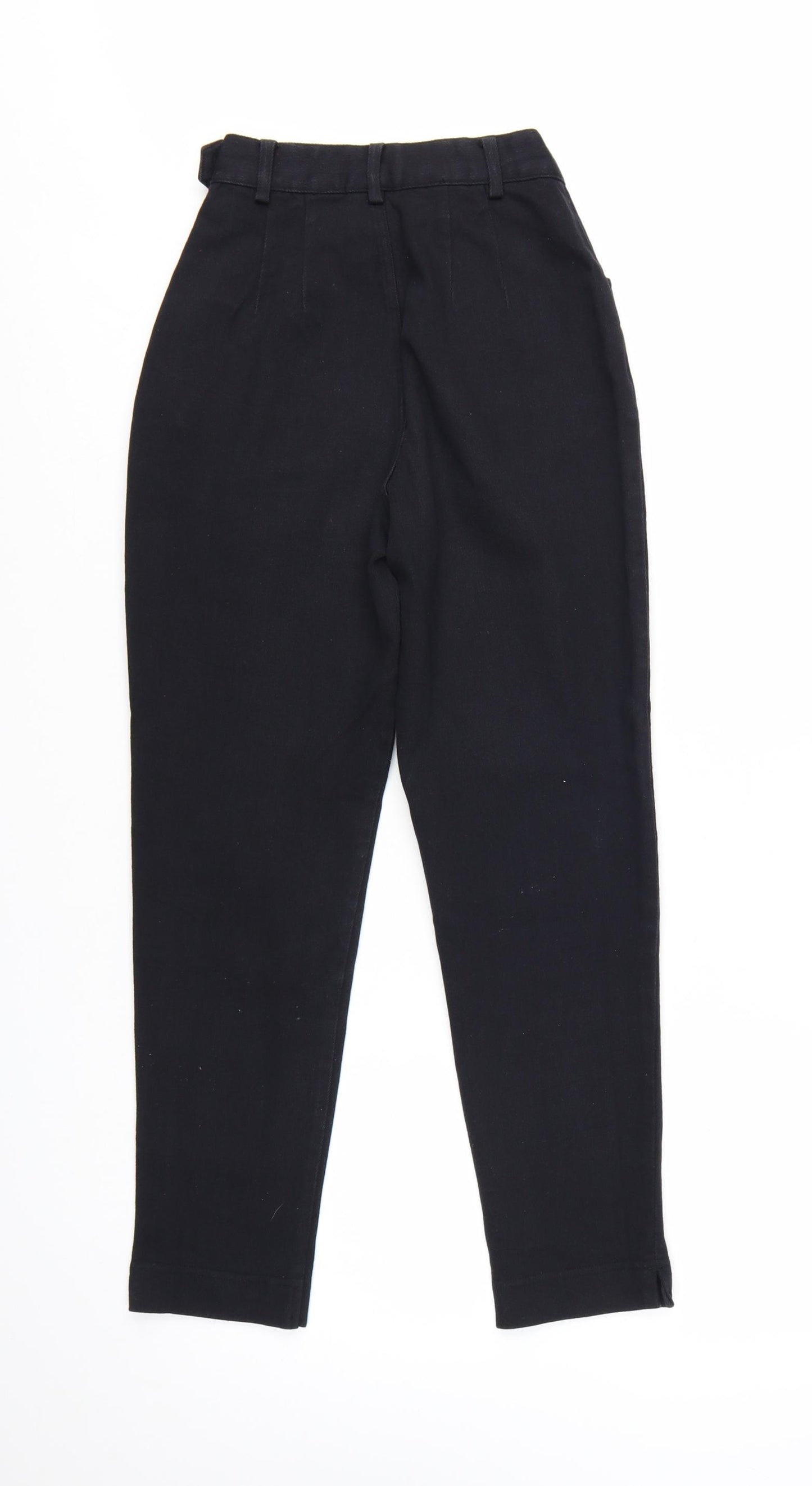 Next Petite Women's Black High Rise Tapered Jeans UK 6