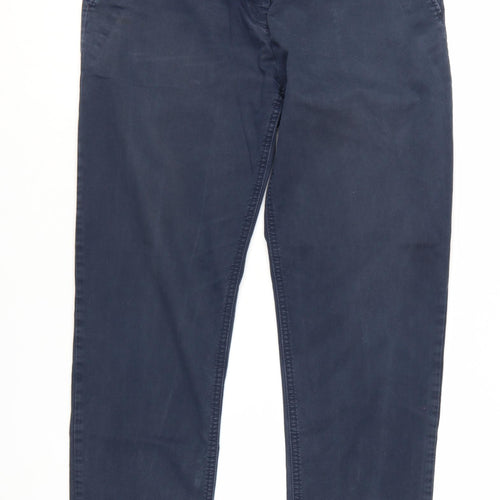 GAP Womens Blue Chino Straight Leg Cotton Stretch Trousers Size 6R