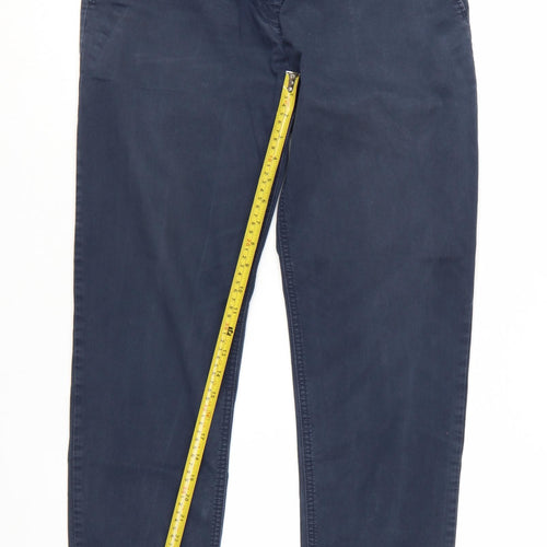 GAP Womens Blue Chino Straight Leg Cotton Stretch Trousers Size 6R