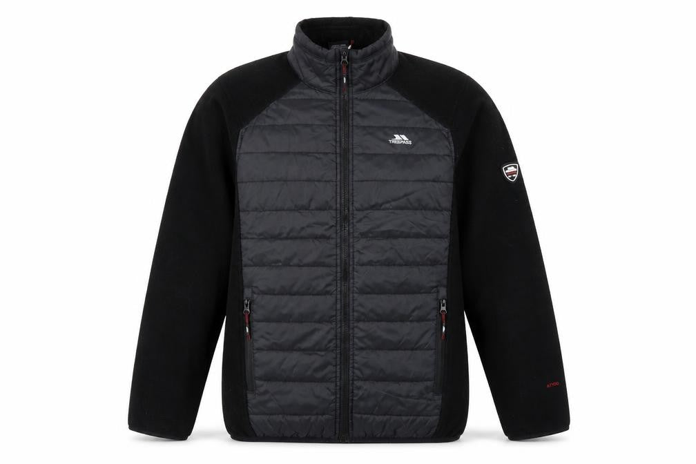 Trespass Men's Black M Insulated Puffer Jacket Full Zip Outdoor