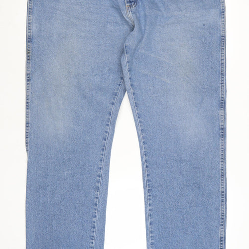 Wrangler Men's Blue Regular Fit Straight Denim Jeans 42x32