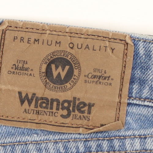 Wrangler Men's Blue Regular Fit Straight Denim Jeans 42x32