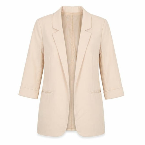 Missguided Women's Beige Blazer Jacket UK 10 Single-Breasted Lined