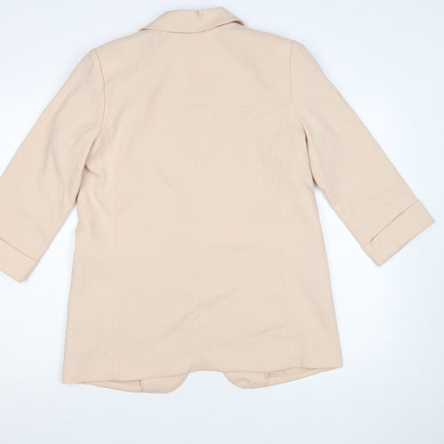 Missguided Women's Beige Blazer Jacket UK 10 Single-Breasted Lined
