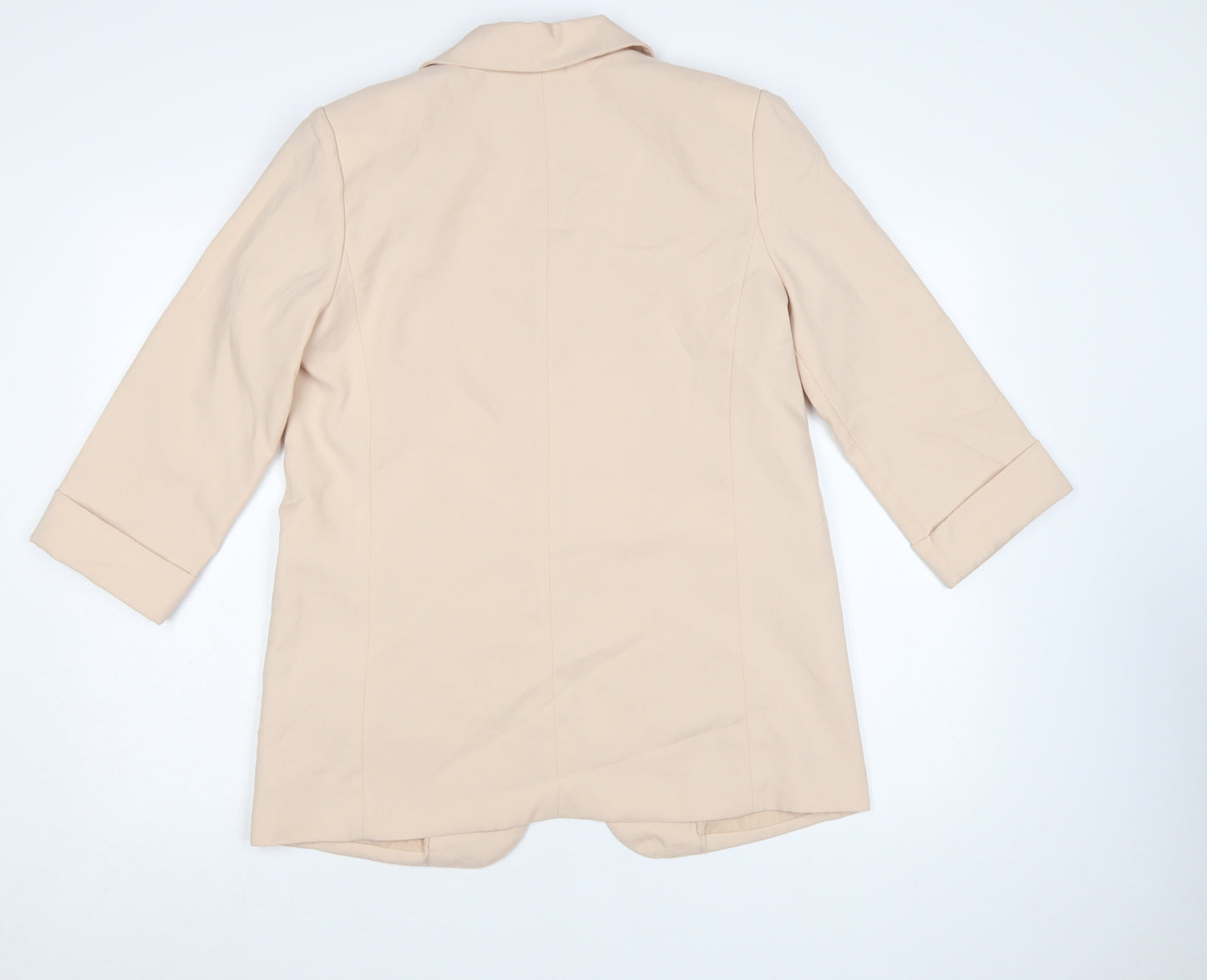 Missguided Women's Beige Blazer Jacket UK 10 Single-Breasted Lined
