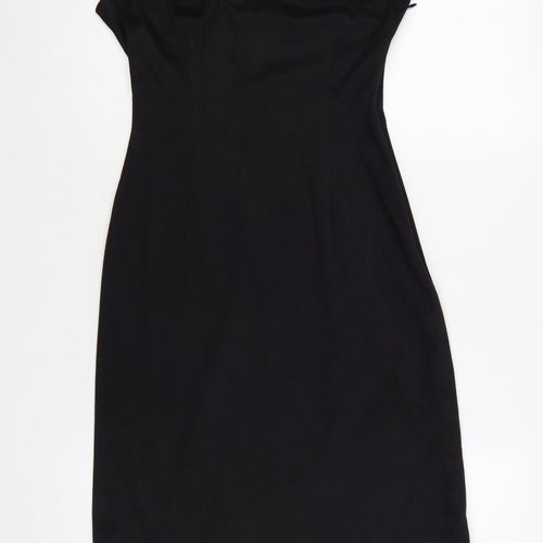 Moschino Jeans Black Sleeveless Women's Dress UK 10 Slim Fit