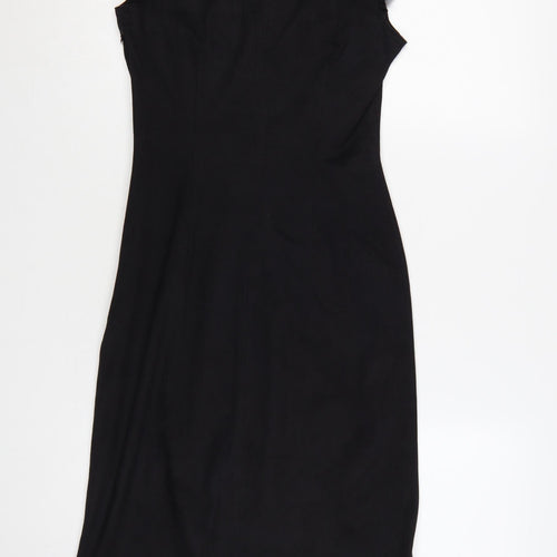 Moschino Jeans Black Sleeveless Women's Dress UK 10 Slim Fit