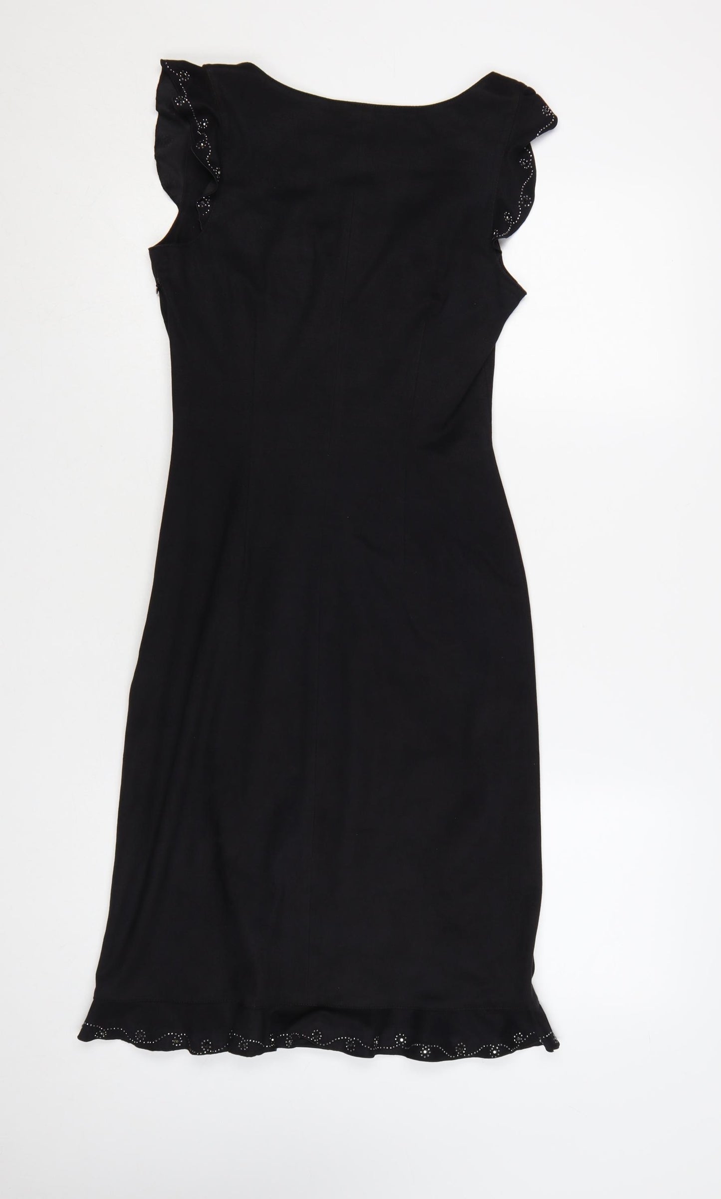 Moschino Jeans Black Sleeveless Women's Dress UK 10 Slim Fit