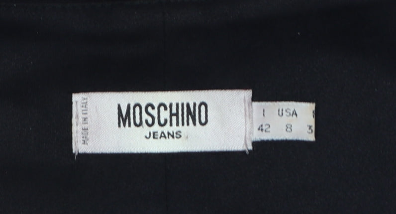 Moschino Jeans Black Sleeveless Women's Dress UK 10 Slim Fit