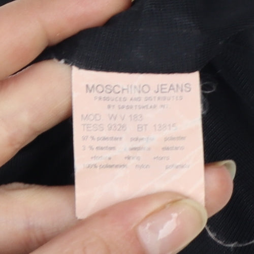 Moschino Jeans Black Sleeveless Women's Dress UK 10 Slim Fit