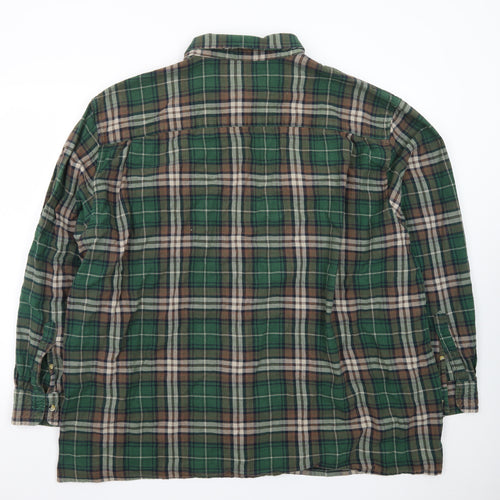 Champion Men's Green 4XL Classic Fit Plaid Flannel Shirt