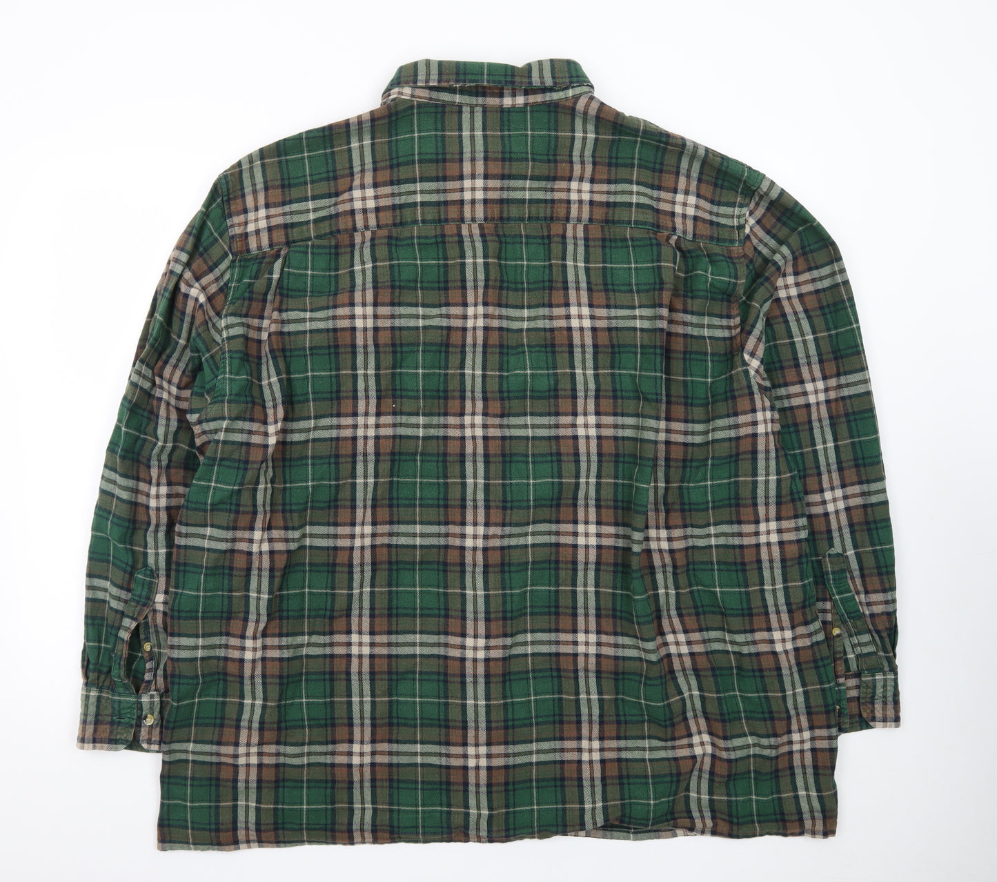 Champion Men's Green 4XL Classic Fit Plaid Flannel Shirt