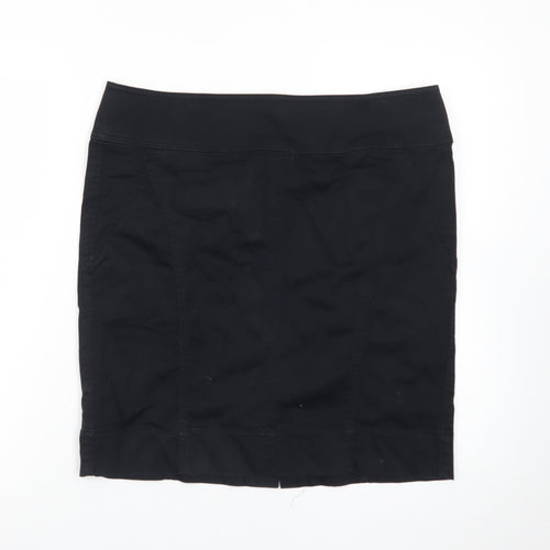 Esprit Women's Black Size 14 Pencil Skirt Cotton Stretch Workwear