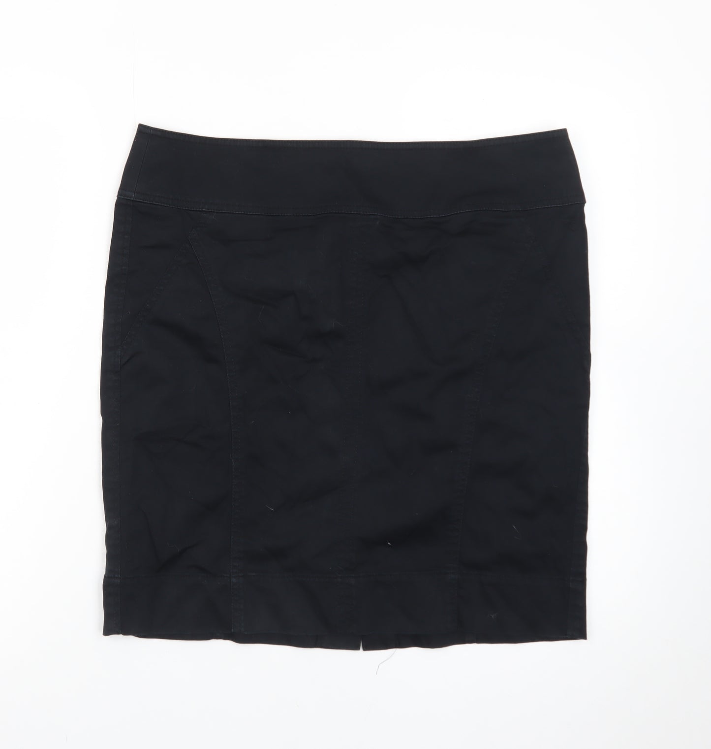 Esprit Women's Black Size 14 Pencil Skirt Cotton Stretch Workwear