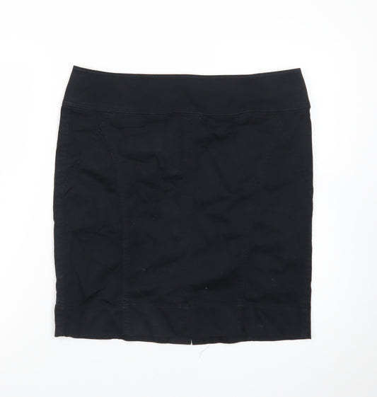 Esprit Women's Black Size 14 Pencil Skirt Cotton Stretch Workwear