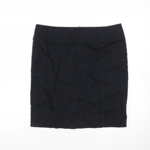 Esprit Women's Black Size 14 Pencil Skirt Cotton Stretch Workwear