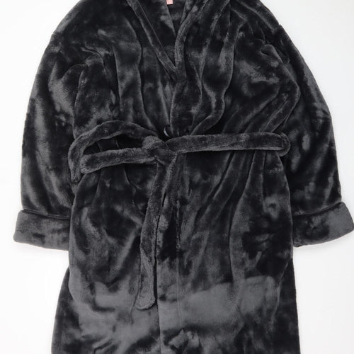 Marks and Spencer Rosie Women’s Grey Hooded Plush Robe XL Winter Warm