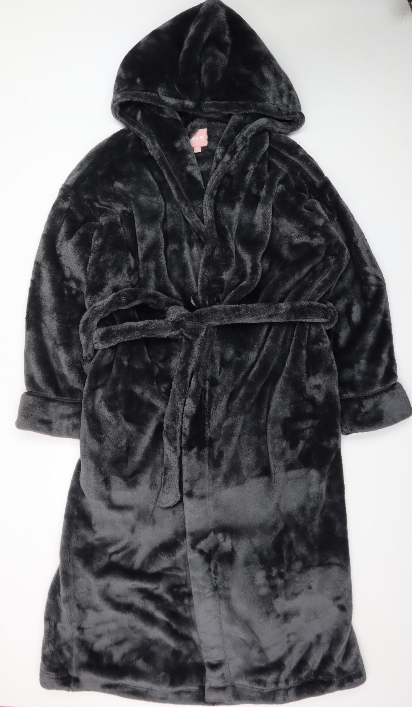 Marks and Spencer Rosie Women’s Grey Hooded Plush Robe XL Winter Warm