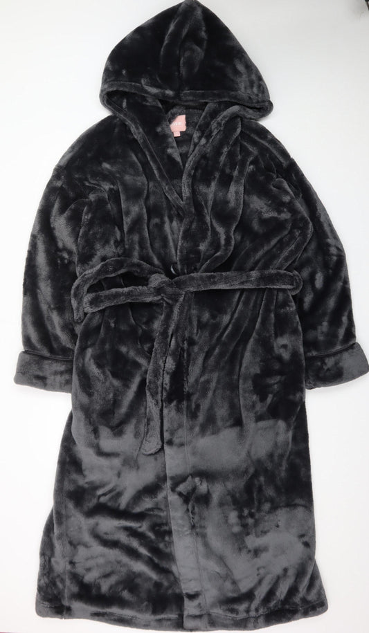 Marks and Spencer Rosie Women’s Grey Hooded Plush Robe XL Winter Warm