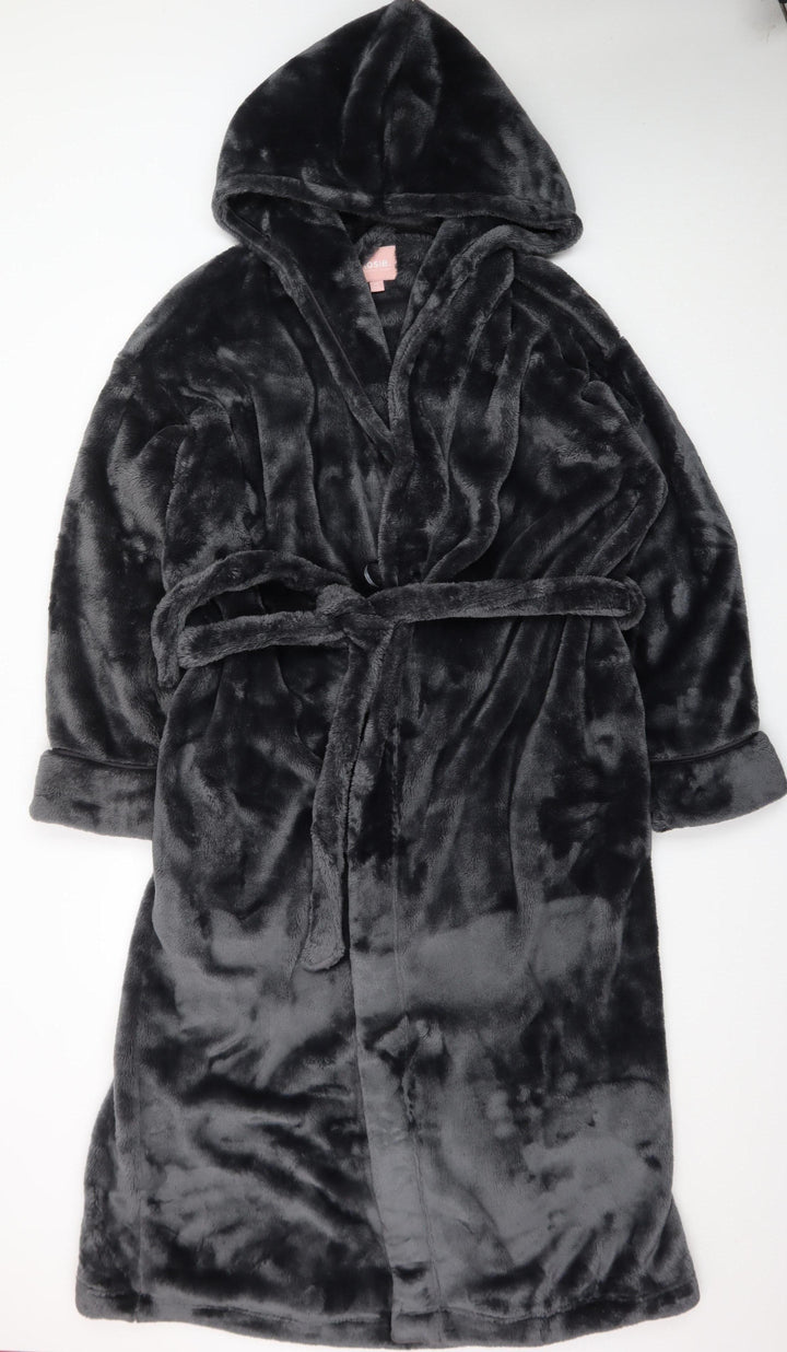 Marks and Spencer Rosie Women’s Grey Hooded Plush Robe XL Winter Warm