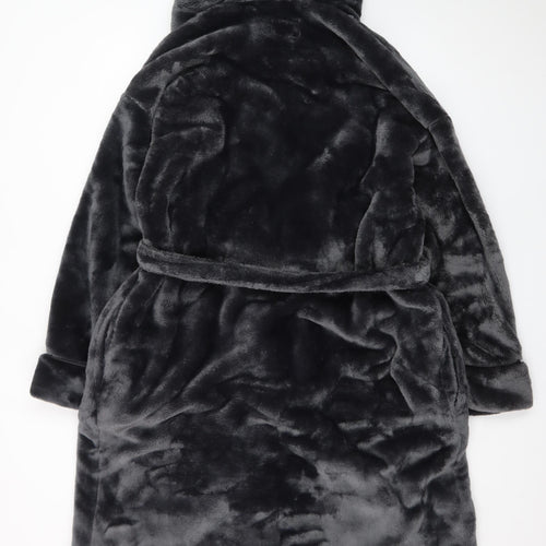 Marks and Spencer Rosie Women’s Grey Hooded Plush Robe XL Winter Warm