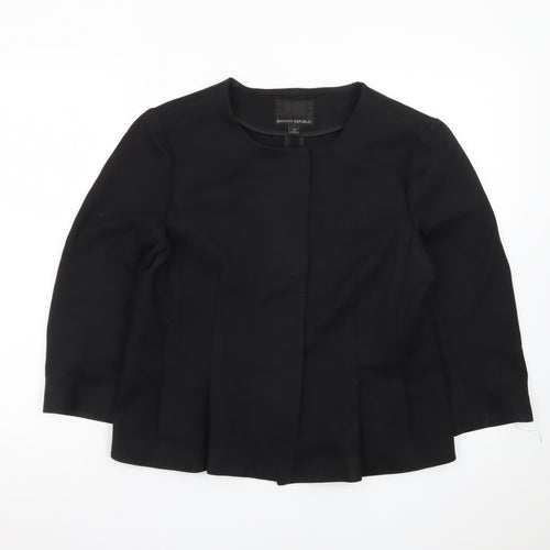 Banana Republic Women Black Size 12 Tailored Suit Jacket