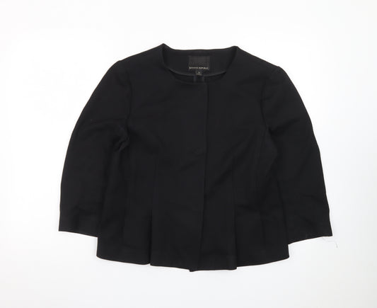 Banana Republic Women Black Size 12 Tailored Suit Jacket