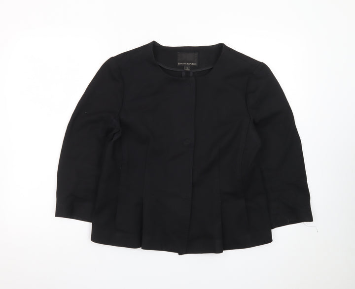 Banana Republic Women Black Size 12 Tailored Suit Jacket