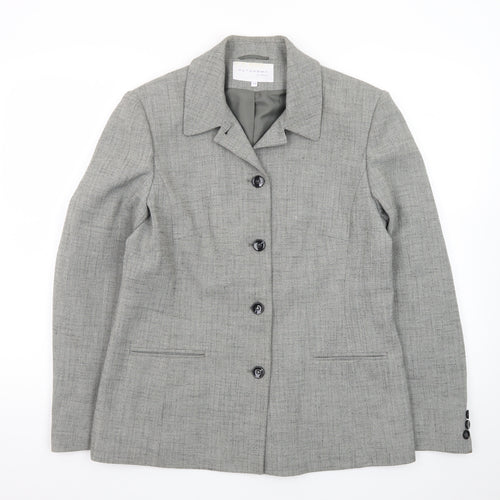 Autonomy Classic Women's Grey Size 14 Single-Breasted Suit Jacket