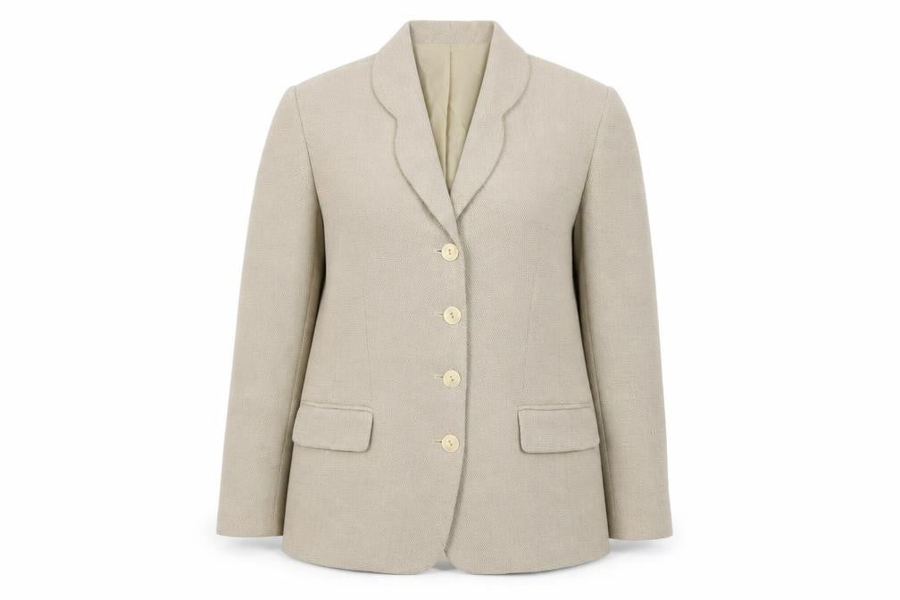 Klass Collection Women's Beige Size 14 Single-Breasted Blazer