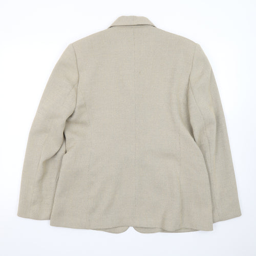 Klass Collection Women's Beige Size 14 Single-Breasted Blazer