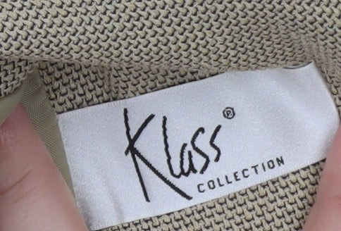 Klass Collection Women's Beige Size 14 Single-Breasted Blazer
