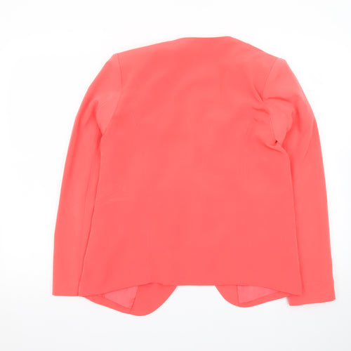 Oasis Women Pink Blazer Size 8 Regular Woven Tailored Jacket