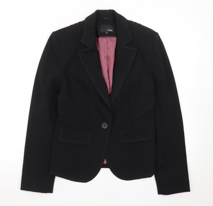 Next Women Black Tailored Single-Breasted Blazer Size 10R