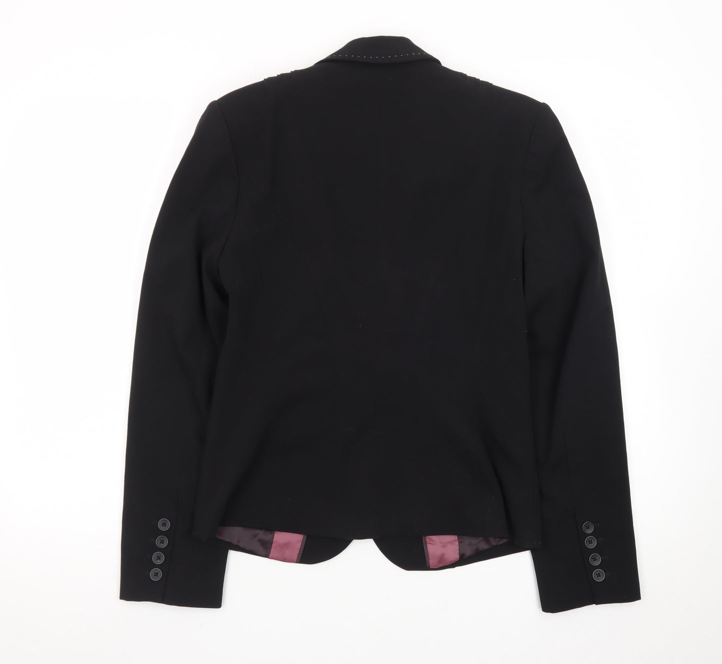 Next Women Black Tailored Single-Breasted Blazer Size 10R