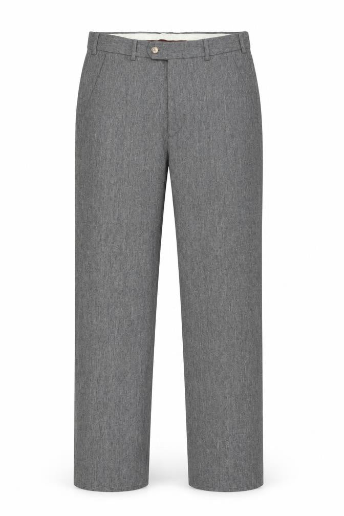 Evan-Picone Men's Grey Wool Blend Dress Trousers W31 L38