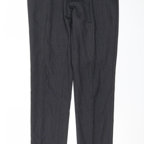 Marks and Spencer Men's Grey Wool Dress Trousers 32W 31L