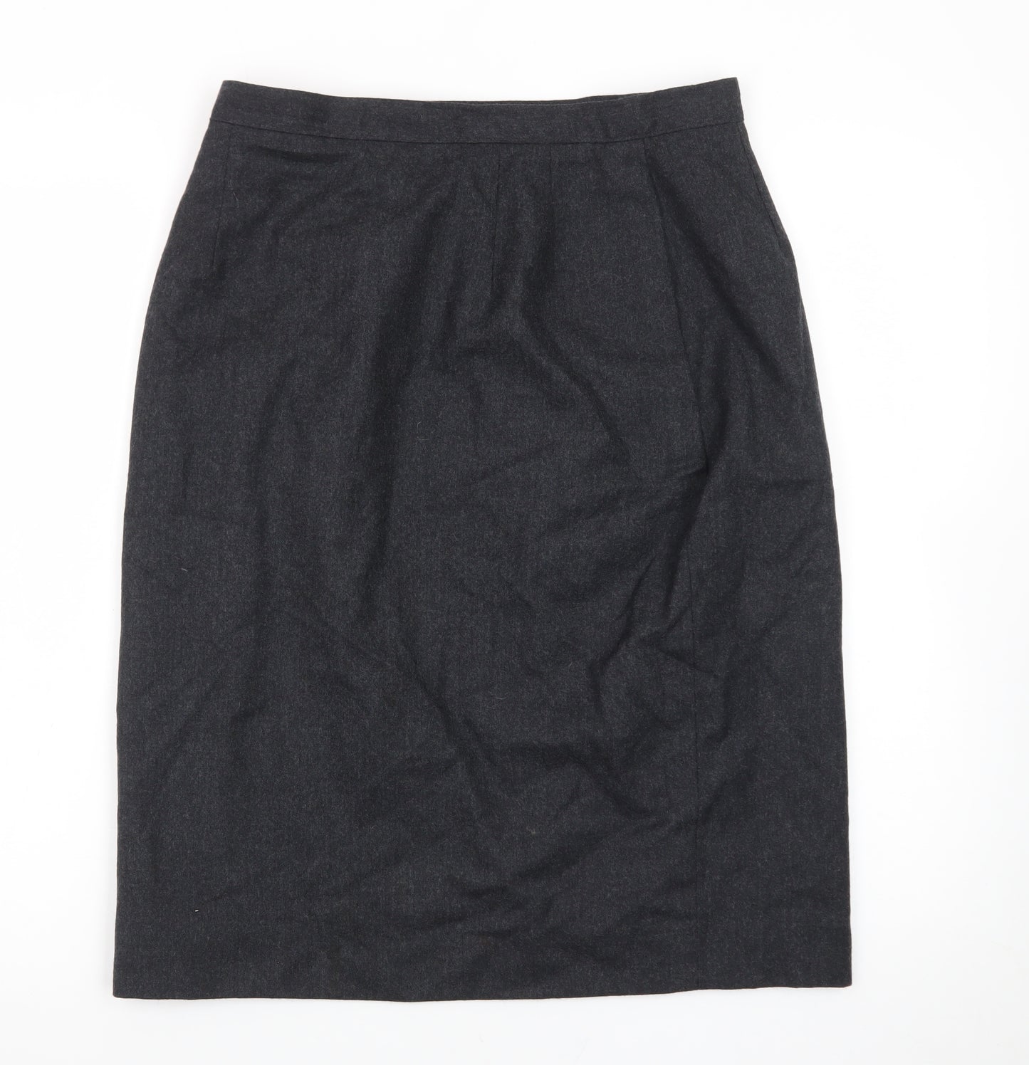 Talbots Women's Black Wool Pencil Skirt Size 12 Knee Length Workwear